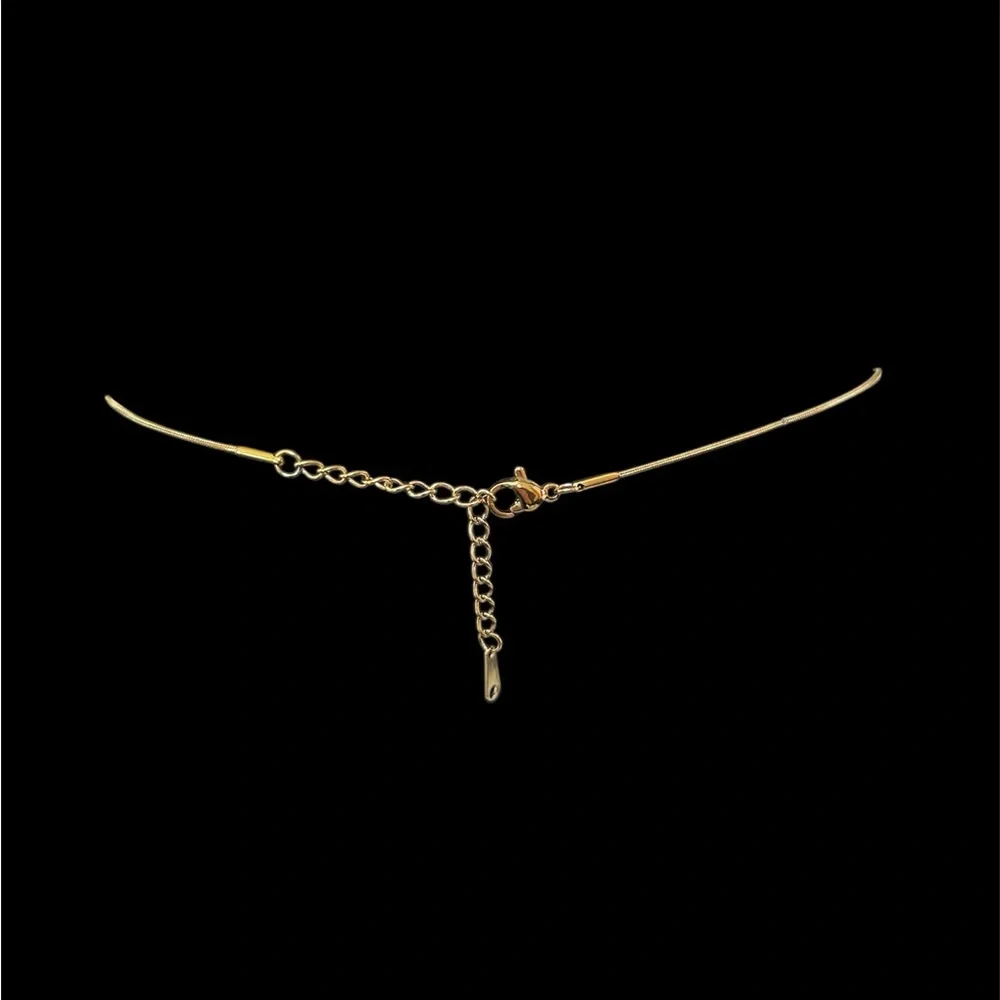 Pink Present Gift Box Charm Gold Plated Necklace Pendant 18” Snake Chain